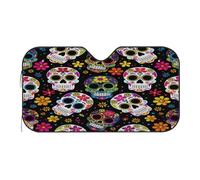 Sugar Skull Day of The Dead Car Windshield Sun Shade