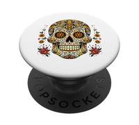SUGAR SKULL DAY OF THE DEAD DE LOS MUERTOS MEXICO DAY PopSockets Adhesive PopGrip