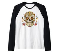 Sugar Skull Day of The Dead DE Los Muertos Mexico Day Raglan Baseball Tee