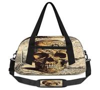 Sugar Skull Day of The Dead Kids Overnight Duffle Bags Boys Girls Teen Sports Gym Bag for Weekender Travel Gymnastics Dance Ballet