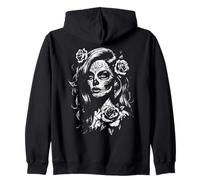 Sugar Skull Day of the Dead Mexican Art Gothic Women Zip Hoodie