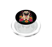 Sugar Skull Day of the Dead Pug PopSockets PopGrip for MagSafe