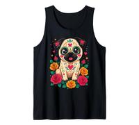 Sugar Skull Day of the Dead Pug Tank Top