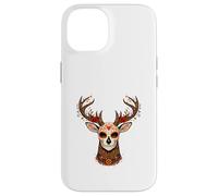 Sugar Skull Deer Antler Ornament Art Case for iPhone 14