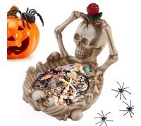 Sugar Skull Figurines - Lovely Resin Crafts Sugar Skull Couple Statue Decor, Resin Skulll Skeleton Statue - Personalized Home Decoration Skeleton Head Model Halloween Props Skuull Resinn Crafts