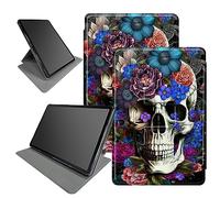 Sugar Skull Flower Case Design for Microsoft Surface Pro 9 2022 13-inch Tablet, 360 Degree Rotating Multiple Viewing Angles Case for Microsoft Surface Pro 9 with Auto Sleep/Wake
