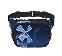 Sugar skull flowers Fanny Pack for Women Men Fashion Waist Pack Adjustable Belt Bag for Workout Running Travelling Casual Waist Bag, Windmill Blue, One Size