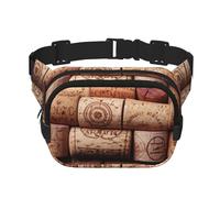 Sugar skull flowers Fanny Pack for Women Men Fashion Waist Pack Adjustable Belt Bag for Workout Running Travelling Casual Waist Bag, Wine Cork, One Size