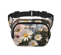 Sugar skull flowers Fanny Pack for Women Men Fashion Waist Pack Adjustable Belt Bag for Workout Running Travelling Casual Waist Bag, Beautiful Daisies, One Size
