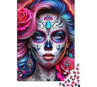 Sugar Skull Girl 1000 Piece Jigsaw Puzzle For Adults Family Challenge Toys Stress Relief Puzzle Exercise The Memory of The Brain for Adults And Kids, Age 12 Years Up 1000pcs (75x50cm)