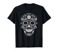 Sugar Skull Head Floral Cool White Calavera Mexican Gift T-Shirt