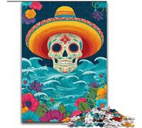 Sugar Skull Jigsaws Puzzles 1000 Pieces for Teenagers Gifts, Family Fun Games Fun at Home Activities, Birthday Present, Travel Gifts (50x75cm)