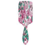 Sugar Skull Lillies Flowers Pink 3d Hair Comb, Detangling Comb, Womens Detangling Hair Brush