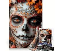 Sugar Skull Makeup 1000 Pieces Jigsaw Puzzles for Adults Think Smart Toy Quiet Fun Accurate Cut 50x75cm