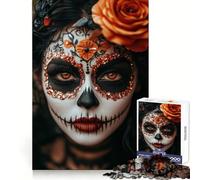 Sugar Skull Makeup 1000 Pieces Jigsaw Puzzles for Adults Think Smart Toy Quiet Fun Accurate Cut 50x75cm