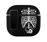 Sugar Skull Maternity Skeleton Skelly Compatible with Airpods 4 Case PC Scratch-Resistant Drop-Proof Protective Cover with Secure Buckle