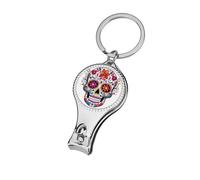 Sugar Skull Nail Clipper Curved Blades with Nail File Sharp and Sturdy,Nail Clippers for Salon Home Nail Art, Toenail Clippers Pedicure Tools for Feet for Men & Women