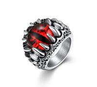Sugar Skull Rings for Men Women, Stainless Steel Two Tone Mens Biker Ring Halloween Jewelry Day of the Dead Memory Jewelry For Death, Gift Box Included, 13, No Gemstone