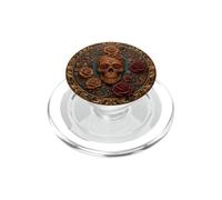 Sugar Skull Rose Butterfly Ornate Floral Copper Gothic PopSockets PopGrip for MagSafe
