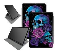Sugar Skull Rose Case Design for Microsoft Surface Pro X (2021/2020/2019) 13-inch Tablet, 360 Degree Rotating Multiple Viewing Angles Case for Microsoft Surface Pro X with Auto Sleep/Wake