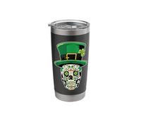 Sugar Skull Saint Patricks Tee Day of Dead Stainless Steel Insulated Tumbler