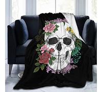 Sugar Skull Throw Blankets Flannel Ultra-Soft Micro Fleece Blanket 60"X50" for Bedding,Couch,Sofa,Bed,Warm Throw Blanket for Kids Room A Great Gift Decorations