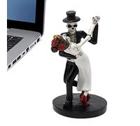 Sugar Skull Torque Statue | Skeleton Couple Figure in Dance Posture - Gothic Halloween Romantic Love Married and Married with Realistic Details, the Statue of Statue Durable and