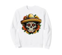 SUGAR SKULL WITH SOMBRERO DE LOS MUERTOS MEXICO DAY Sweatshirt