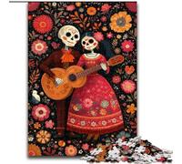 Sugar Skull Woman 1000 Piece Jigsaw Puzzle for Adults Teens, Stress Reliever Staycation Kill Time Parent-child Interaction (26x38cm)