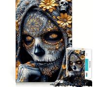 Sugar Skull Woman 1000 Piece Jigsaw Puzzles for Adults Jigsaw Logic Toy Indoor Play Precision Cut Cherished Gift 38x52cm