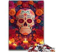 Sugar Skull Woman 1000 Pieces Jigsaw Puzzles For Teens And Adults,Help The Brain Exercise Addictive Toys to Cultivate Patience Suitable for Couples (38x26cm)