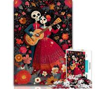 Sugar Skull Woman Jigsaw Puzzles for Adults 1000 Piece,Help The Brain Exercise Addictive Toys to Cultivate Patience Parent-child Interaction 50x75cm