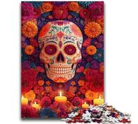Sugar Skull Woman Jigsaws 1000 Pieces for Teenagers,Help The Brain Exercise Addictive Toys to Cultivate Patience Parent-child Interaction (50x75cm)