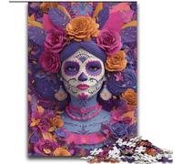 Sugar Skull Woman Puzzles for Adults Teens 2000 Pieces, Suitable for People Aged 14 And Above Home Decoration Gift Ideas (70x100cm)
