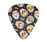 Sugar Skulls Butterfly Guitar Plectrums 12 Pieces Set =>> Comfortable In The Hand With Smooth Edges Three Thicknesses To Match