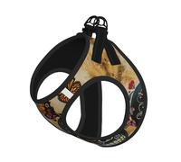Sugar Skulls Butterfly Print Dog Harness Adjustable Walk Puppy Harnesses Leash Clips Pet Harnesses Training Pet Vest