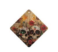 Sugar Skulls Butterfly Printing 10 Pieces Air Freshener Cards,Car Scented Hanging Air Freshener Fragrant Sheets For Car Use