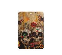 Sugar Skulls Butterfly Printing 10 Pieces Air Freshener Cards,Car Scented Hanging Air Freshener Fragrant Sheets For Car Use