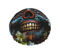 Sugar Skulls Butterfly Shower Caps Women Reusable Large Shower Cap Men Quickdry Care Hair Long Short Kids Bath