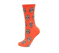 Sugar Skulls Coral Ladies Crew Socks