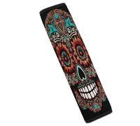 Sugar Skulls Day of The Dead Car Seat Belt Cover Soft Comfortable Shoulder Seatbelt Pads Cover Seat Belt Pad for Suitable for Car Interior Accessorie