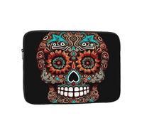 Sugar Skulls Day of The Dead Laptop Sleeve for Women Men, 10 Inch Waterproof Laptop Bag Lightweight Notebook Computer Cover Bag