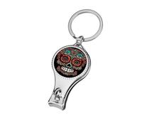 Sugar Skulls Day of The Dead Nail Clipper Curved Blades with Nail File Sharp and Sturdy,Nail Clippers for Salon Home Nail Art, Toenail Clippers Pedicure Tools for Feet for Men & Women