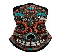 Sugar Skulls Day Of The Dead Neck Gaiter Uv Protection Neck Warmer Multifunctional Half Face Headwear For Outdoor Sports Running 25X50Cm