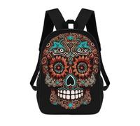 Sugar Skulls Day of The Dead Travel Backpack Laptop Backpack 17 Inch