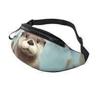 Sugar Skulls Fanny Pack for Women Men Fashion Waist Pack Adjustable Belt Bag for Workout Running Travelling Casual Waist Bag, Cute Otter, One Size