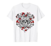 Sugar Skulls Floral Day Of The Dead T-Shirt