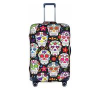 Sugar Skulls Luggage Cover Suitcase Trolley Case Protector Elastic Washable Anti Scratch Fit 18-32 Inch