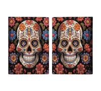 Sugar Skulls Passport Holder Slim PU Leather Passports Wallet Portable Passports Protector Passport Cover