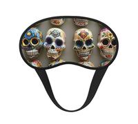 Sugar Skulls Print Adults Soft Washable Eye Mask for Light Blocking Nap Face Sleeping Travel Cover